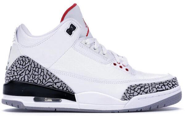 Size 10.5 Air Jordan 3 “White cement” Pre Owned (Excellent)