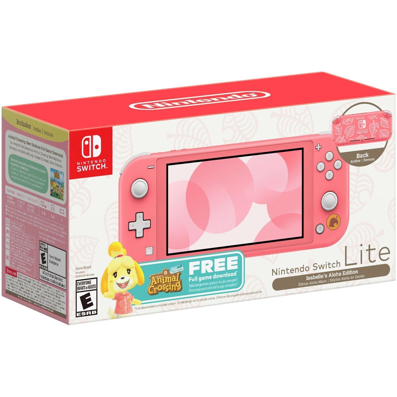 Nintendo Switch Lite Isabella's Aloha Edition Animal Crossing Sealed New VGA 90