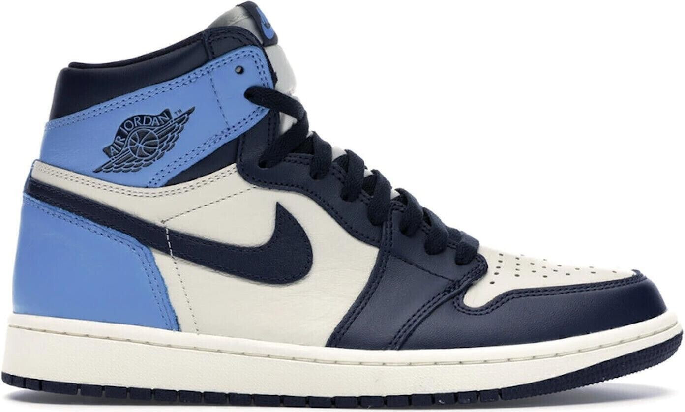 Size 7y - Jordan 1 Retro OG High Obsidian UNC 2019